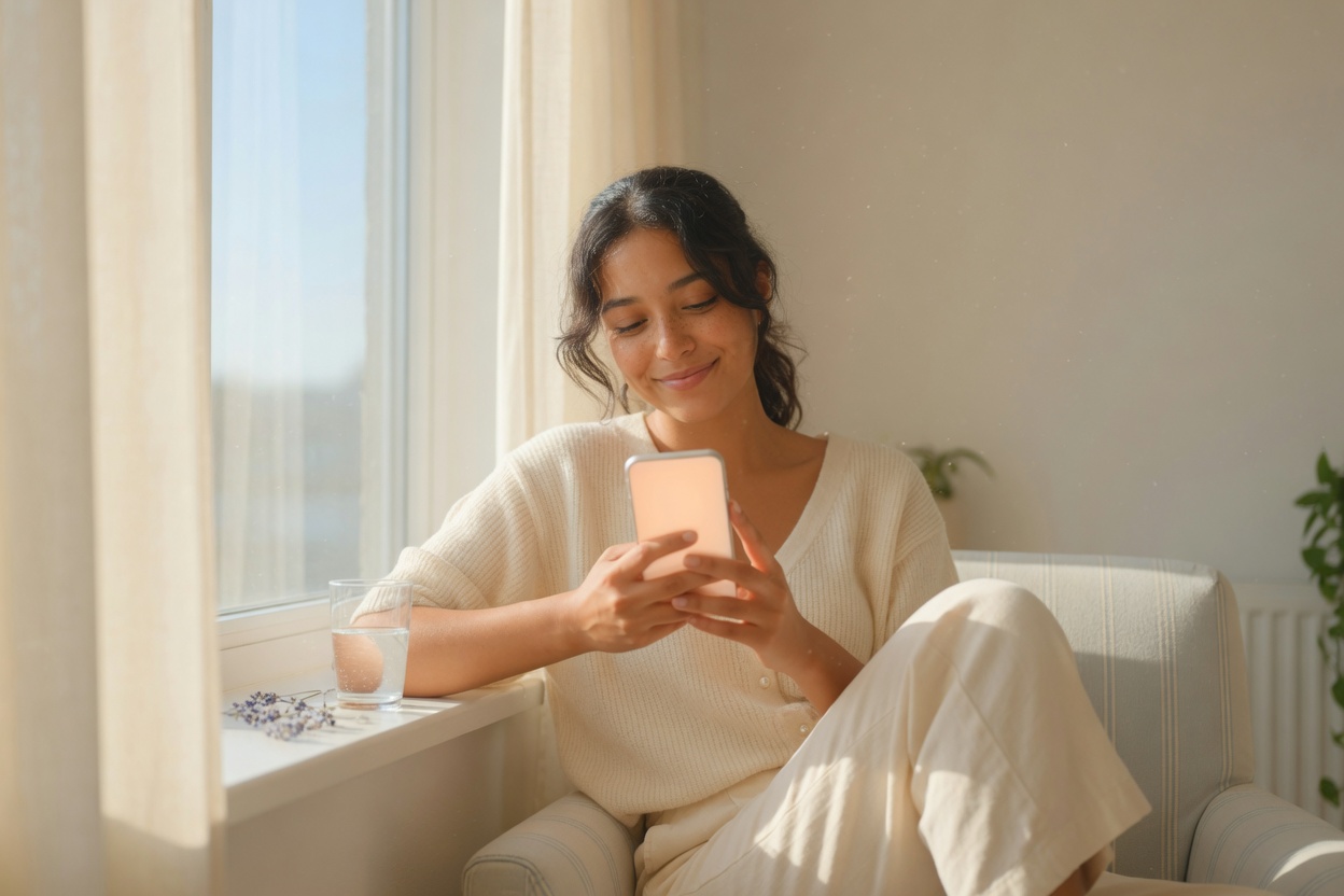Person reviewing options on a phone